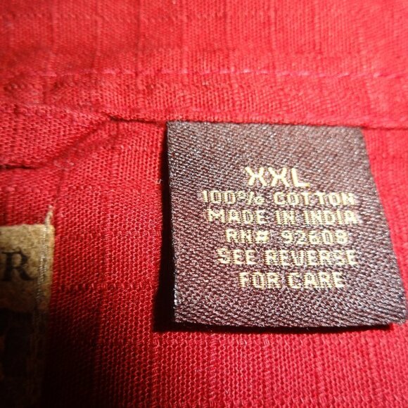 R&R Men's Outdoors XXL button up short sleeved shirt, burgundy red, $25.00 - Picture 7 of 9